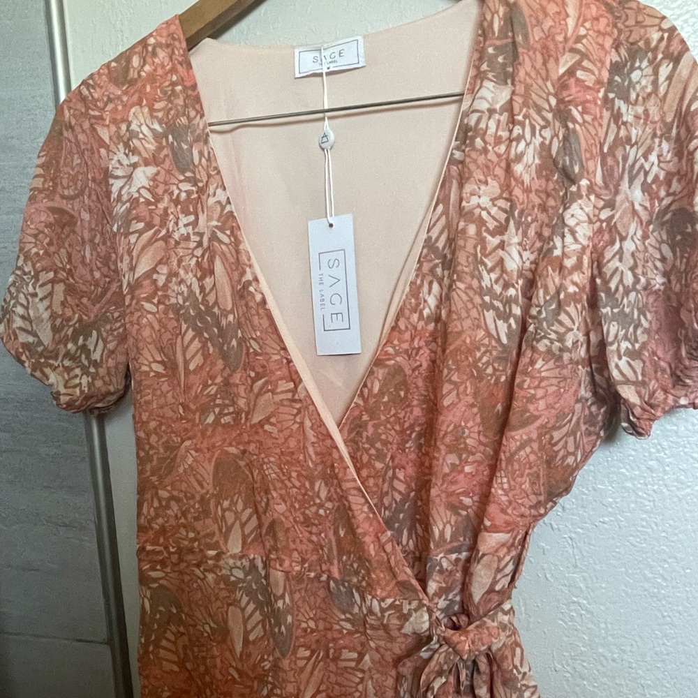 Large floral print dress